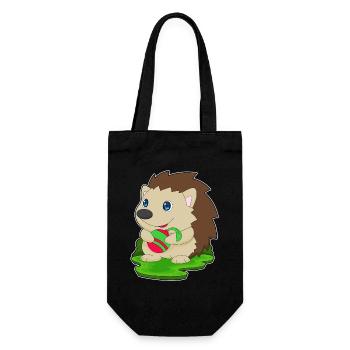 Porcupine Christmas Bauble - Gift Bag for Bottles - black - Front