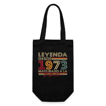 Legend since 1973 Birthday Gift - Gift Bag for Bottles - black - Front