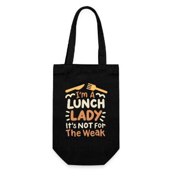 Mittagessen Schule Cafeteria Crew - Geschenkbeutel für Flaschen - Schwarz - Vorne