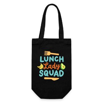 Mittagessen Schule Cafeteria Crew - Geschenkbeutel für Flaschen - Schwarz - Vorne