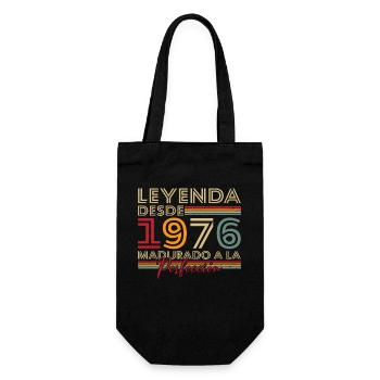 Legend since 1976 Birthday Gift - Gift Bag for Bottles - black - Front