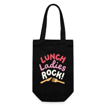 Mittagessen Schule Cafeteria-Mitarbeiter - Geschenkbeutel für Flaschen - Schwarz - Vorne