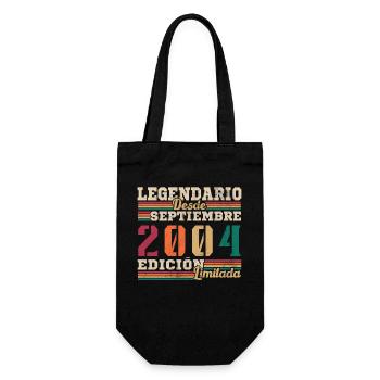 Legendary since 2004 September - Gift Bag for Bottles - black - Front