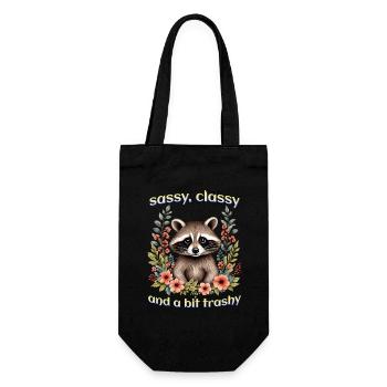 Sassy classy and a bit trashy - Gift Bag for Bottles - black - Front
