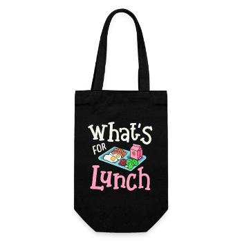 Mittagessen Cafeteria Crew - Geschenkbeutel für Flaschen - Schwarz - Vorne