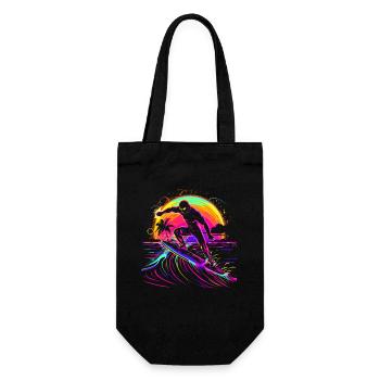 Surfeur Vaporwave - Sac à bouteille - noir - Devant