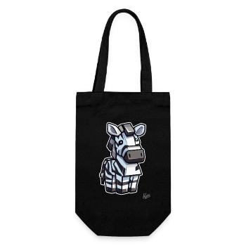 Pixel Gamer Zèbre - Sac à bouteille - noir - Devant
