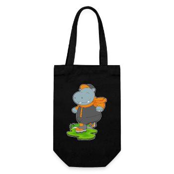Hippopotamus Inline skating Inline skates - Gift Bag for Bottles - black - Front