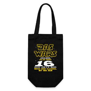Das Wars, 16 ich jetzt bin. Geburtstag Geschenk - Geschenkbeutel für Flaschen - Schwarz - Vorne