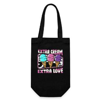 Extra Cream Extra Love Maker Gelato Frozen - Geschenkbeutel für Flaschen - Schwarz - Vorne