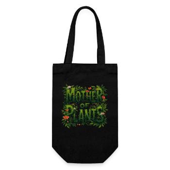 Mutter der Pflanzen Naturliebhaber - Geschenkbeutel für Flaschen - Schwarz - Vorne