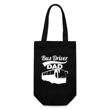 Bus Driver Dad - Geschenkbeutel für Flaschen - Schwarz - Vorne