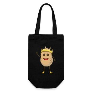 Kartoffel Kartoffeln Gemüse König - Geschenkbeutel für Flaschen - Schwarz - Vorne