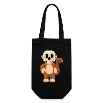 Singe Crâne d’Halloween - Sac à bouteille - noir - Devant