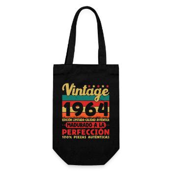 Vinatge 1964 Birthday Gift - Gift Bag for Bottles - black - Front