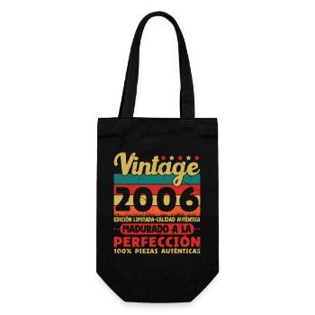 Vinatge 2006 Birthday Gift - Gift Bag for Bottles - black - Front