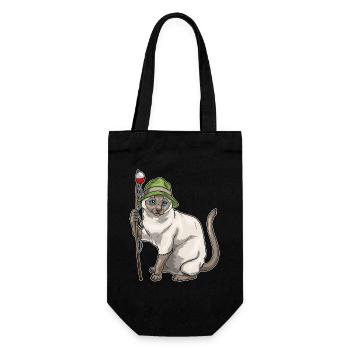Pêche à la canne à pêche du pêcheur siamois Cat Angler - Sac à bouteille - noir - Devant
