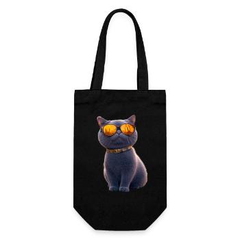 British Shorthair Chat BKH Chat Maman Chats Mignons - Sac à bouteille - noir - Devant
