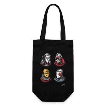 Medieval Helmets of the Knights - Gift Bag for Bottles - black - Front