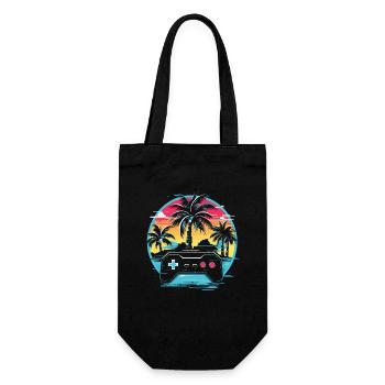 Jeux Vidéo Vaporwave - Sac à bouteille - noir - Devant
