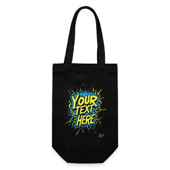 Votre texte Votre style : créez votre propre design - Sac à bouteille - noir - Devant