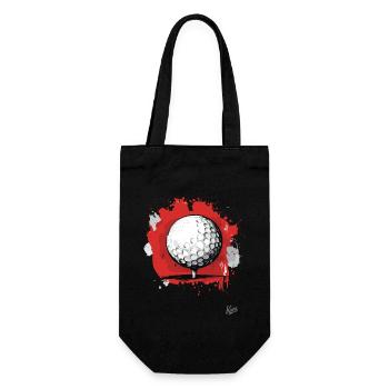 Golf Ball Golfing - Gift Bag for Bottles - black - Front