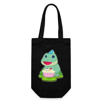 Frog Birthday Cupcake - Gift Bag for Bottles - black - Front