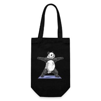 Panda Yoga Fitness Gymnastik - Geschenkbeutel für Flaschen - Schwarz - Vorne