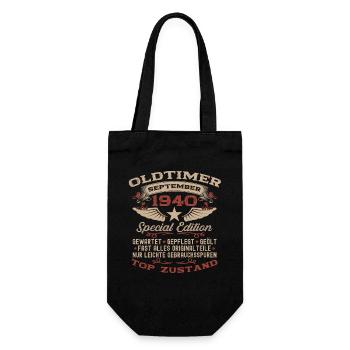 84ème Anniversaire Septembre Millésime 1940 - Sac à bouteille - noir - Devant