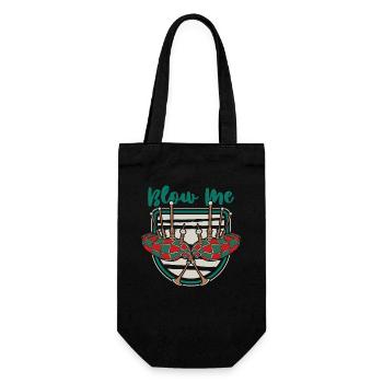 Blow Me Dudelsack Unterricht Blasrohr Great Highland - Geschenkbeutel für Flaschen - Schwarz - Vorne
