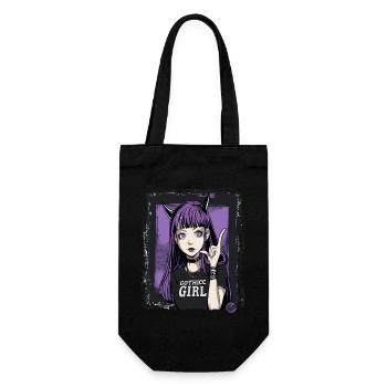 Cute and Cool: Gothic Girl - Gift Bag for Bottles - black - Front