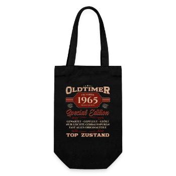 59. Geburtstag Legende Oktober 1965 Jahrgang 65 - Geschenkbeutel für Flaschen - Schwarz - Vorne