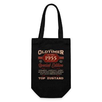 70e anniversaire Voiture classique Octobre 1955 Année 55 - Sac à bouteille - noir - Devant