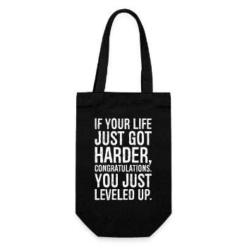 If your life just got harder congratulation - Gift Bag for Bottles - black - Front