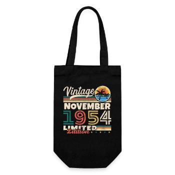 Novembre 1954 Vintage Retro Cadeau D’anniversaire - Sac à bouteille - noir - Devant