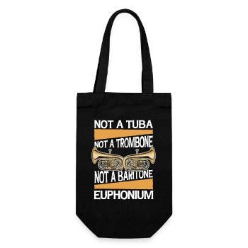 Pas un tuba Trombone Instrument baryton Euphoniste - Sac à bouteille - noir - Devant
