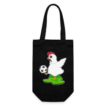 poulet joueur de football - Sac à bouteille - noir - Devant