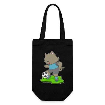 Chat Joueur de Football Football - Sac à bouteille - noir - Devant