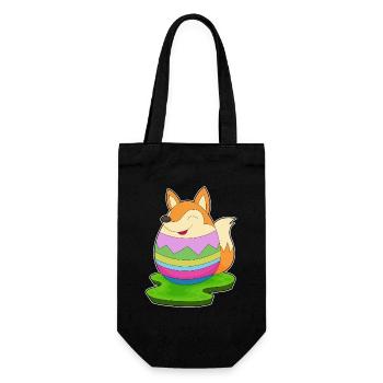 Fox Easter Easter Egg - Gift Bag for Bottles - black - Front