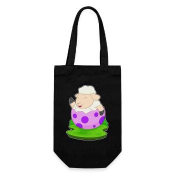 Oeuf de Pâques de brebis - Sac à bouteille - noir - Devant