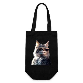 Maine Coon Cat Cat Mom Cat Maine Coon Cats - Gift Bag for Bottles - black - Front