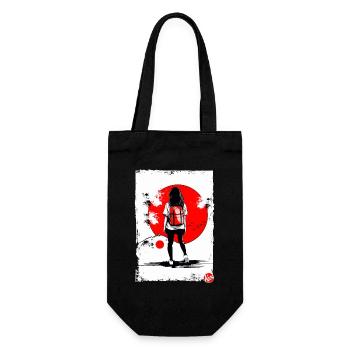 Japonaise en randonnée sur le mont Fuji - Sac à bouteille - noir - Devant