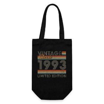 Vintage 1993 Birthday Gift 1993 - Gift Bag for Bottles - black - Front
