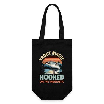 Trout Magic Hooked on the Troutastic - Geschenkbeutel für Flaschen - Schwarz - Vorne