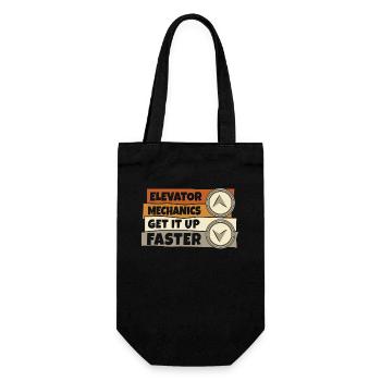 Elevator Mechanics Get It Up Faster Repair - Gift Bag for Bottles - black - Front