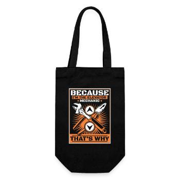 Because I'm The Elevator Mechanic That's Why - Gift Bag for Bottles - black - Front