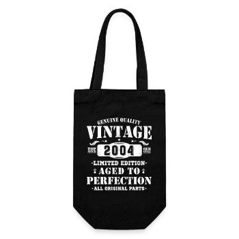 2004 Vintage Retro Geburtstagsgeschenk - Geschenkbeutel für Flaschen - Schwarz - Vorne