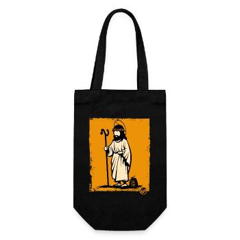 The wanderer and redeemer Jesus - Gift Bag for Bottles - black - Front
