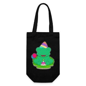 Frog Birthday Party Hat - Gift Bag for Bottles - black - Front