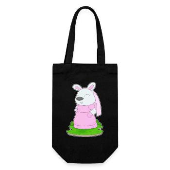 Hase Braut Schleier Hochzeit - Geschenkbeutel für Flaschen - Schwarz - Vorne